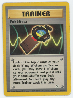 PokeGear 88/111 Rare Unlimited Edition Neo Genesis Pokemon Card 2000 WOTC - Image 1