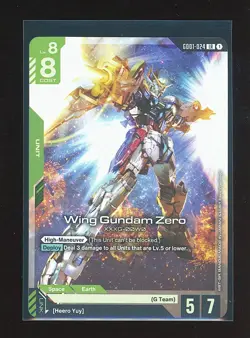 Wing Gundam Zero GD01-024 Newtype Rising Gundam Card Game TCG NM/M - Image 1