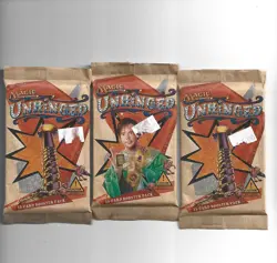 Magic the Gathering Unhinged 3 booster packs - Image 1