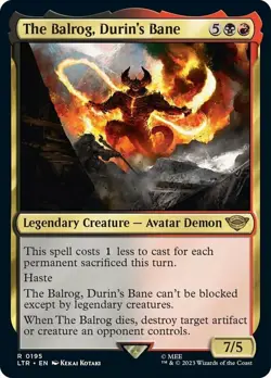 x1 The Balrog, Durin's Bane R MTG The Lord of the Rings: Tales of Middle-Earth M - Image 1