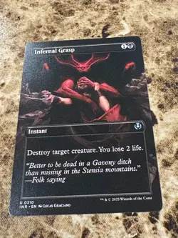 INFERNAL GRASP Magic the Gathering MTG Innistrad Remastered Borderless - Image 1