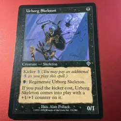 Urborg Skeleton - Invasion - MTG Magic - Common - Black Creature - Image 2