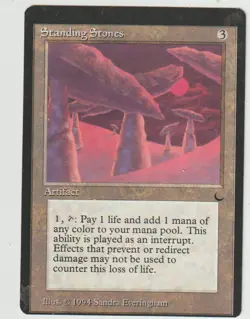 x1 carte Standing Stones The Dark MAGIC MTG ENGLISH EX-NM MISCUT ! - Image 1