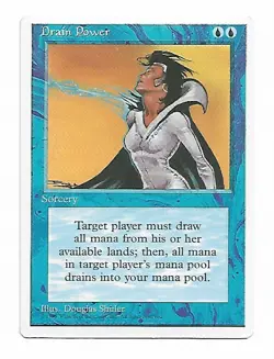 Magic the Gathering ~ MTG ~ 1x Drain Power ~ LP ~ 4th Edition - Image 1
