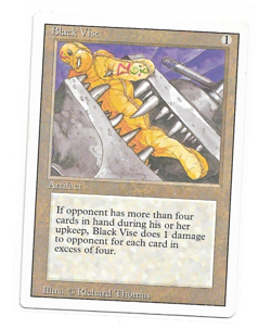 Magic the Gathering ~ MTG ~ 1x Black Vise ~ HP ~ REVISED - Image 1