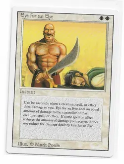 Magic the Gathering ~ MTG ~ 1x Eye for an Eye ~ 3rd Edition ~ LP ~ REVISED - Image 1
