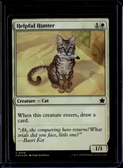 Helpful Hunter - 16 - Foil - FDN - NM - MTG Magic the Gathering - Image 1