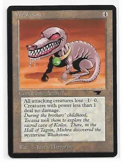 Magic the Gathering ~ MTG ~ 1x Weakstone ~ LP ~ Antiquities - Image 1