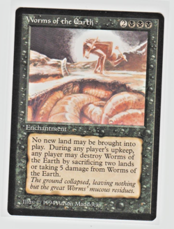 Magic the Gathering ~ MTG ~ 1x Worms of the Earth ~ M/NM ~ THE DARK - Image 1