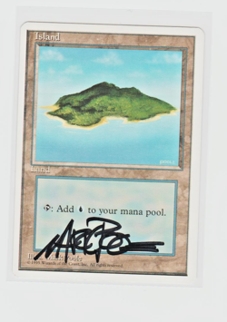 Magic the Gathering ~ MTG ~ 1x Island (A) ~ SIGNED BY ARTIST ~ M/NM ~ 4th Ed - Image 1