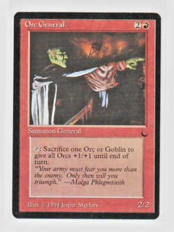 Magic the Gathering ~ MTG ~ 1x Orc General ~ M/NM ~ THE DARK - Image 1
