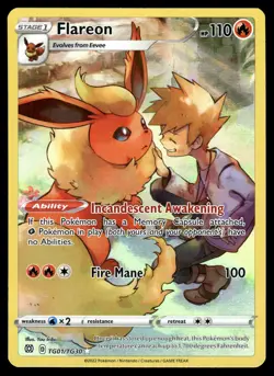 2022 Pokemon Brilliant Stars Flareon TG01 NM - Image 1