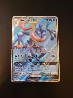 Pokemon TCG Greninja GX 120/131 Sun & Moon Forbidden Light Full Art Holo NM - Image 1