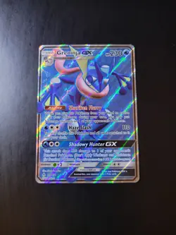 Pokemon TCG Greninja GX 120/131 Sun & Moon Forbidden Light Full Art Holo NM - Image 2
