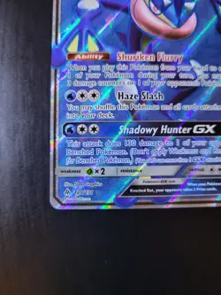 Pokemon TCG Greninja GX 120/131 Sun & Moon Forbidden Light Full Art Holo NM - Image 3