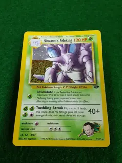 Giovanni's Nidoking Gym Challenge 7/132 Vintage WOTC Pokemon NM Condition - Image 1