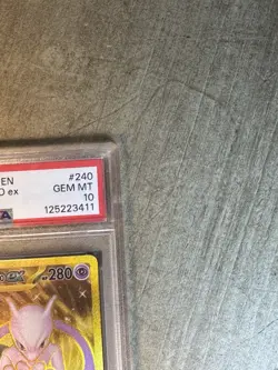 2025 POKEMON DESTINED RIVALS EN ROCKET’s MEWTWO ex HYPER RARE #240 💎 PSA 10 - Image 2