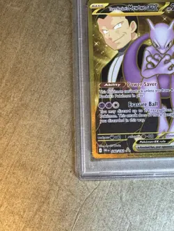2025 POKEMON DESTINED RIVALS EN ROCKET’s MEWTWO ex HYPER RARE #240 💎 PSA 10 - Image 4