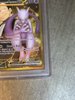 2025 POKEMON DESTINED RIVALS EN ROCKET’s MEWTWO ex HYPER RARE #240 💎 PSA 10 - Image 5