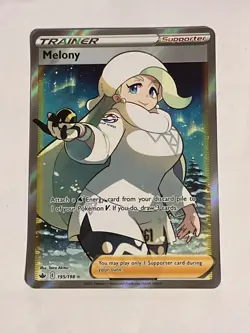Melony Full Art - 195/198 Trainer Pokemon TCG SWSH Chilling Reign NM - Image 1