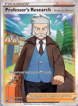 Professor's Research (Full Art) Ultra Rare Crown Zenith 150/159 LP Pokemon TCG - Image 1