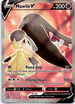 Pokemon TCG Mawile V 178/195 Silver Tempest Ultra Rare Holo Near Mint - Image 1