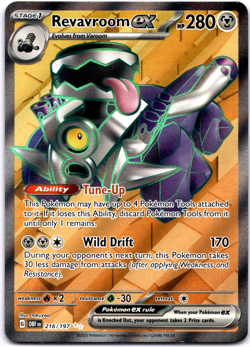 Pokemon TCG Revavroom ex 216/197 Obsidian Flames Holo Ultra Rare Near Mint - Image 1