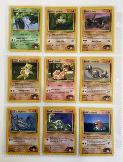 Pokemon Card Binder Collection - Vintage Card Lot | Brock Gym Heroes WOTC - Image 1