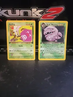 1st Edition Holo Dark Weezing + Koffing - Team Rocket Set - Pokemon Cards - Image 1