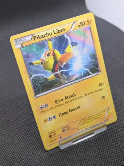 Pikachu Libre 30/30 Sun & Moon Exclusive Ultra Rare Holo Pokemon Card - Image 2