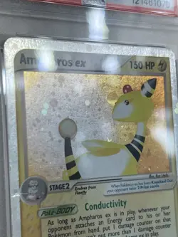 Pokemon Ampharos EX Card 89/97 Dragon Set Holo Rare PSA 3 - Image 3