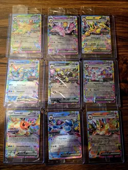 Prismatic Evolutions Surprise Box Stamped EX Promo Cards NM 9/9 Complete Set. 4 - Image 1
