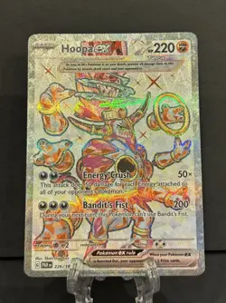 Pokemon TCG Hoopa EX Full Art Ultra Rare Holo Card 226/182 Paradox Rift - Image 1