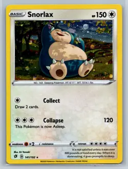 Snorlax - Cosmos Holo - Rebel Clash 141/192 Blister Promo Pokemon Card - Image 1