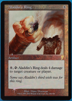 Aladdin's Ring FOIL 7th Edition NM Artifact Rare MTG CARD (ID# 495534) ABUGames - Image 1