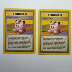 Pokemon TCG Clefairy Doll Trainer Base Set 70/102 WOTC Vintage 1999 2-Card Lot - Image 1
