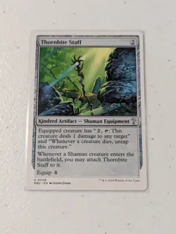 MTG Thornbite Staff - White Border - Mystery Booster 2 MB2 NM - Image 1