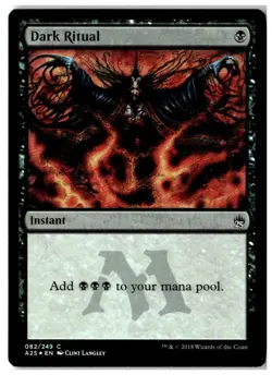 MTG Foil Dark Ritual - Masters 25 Moderately Played English - Image 1