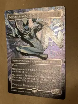 Spectacular Spider-Man 0241 Magic The Gathering Borderless Textured Foil Mint - Image 3