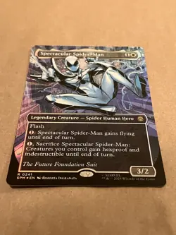 Spectacular Spider-Man 0241 Magic The Gathering Borderless Textured Foil Mint - Image 4