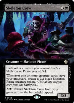 MTG Skeleton Crew (Extended Art) (053) | NM | Cmd Lost Caverns of Ixalan {LCC} - Image 1