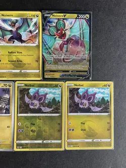 Noivern V/Noivern + Noibat (x3/1RevHOLO) 5-card mixed Pokemon lot - ships PWE - Image 5