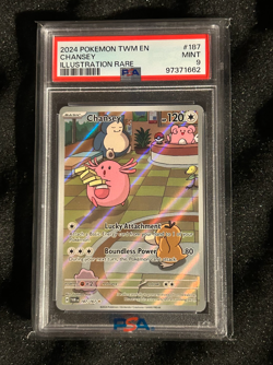 Pokemon Chansey 187/167 IR Twilight Masquerade PSA 9 MINT - Image 1
