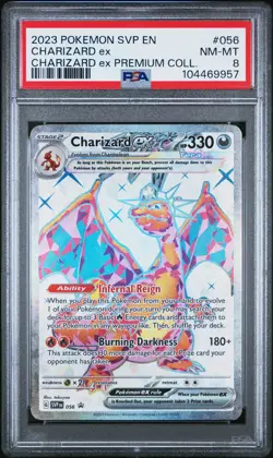 2023 POKEMON SVP EN-SV BLACK STAR PROMO #056 CHARIZARD EX PSA 8 - Image 1