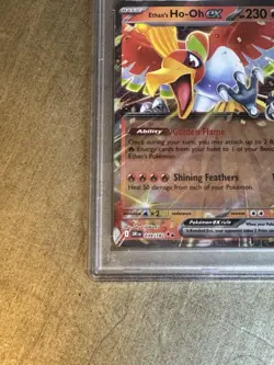 2025 POKEMON DESTINED RIVALS EN ETHAN’s HO-OH ex #039 💎 PSA 9 - Image 4