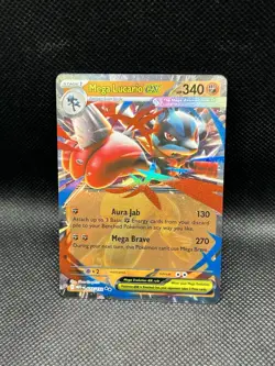 Mega Lucario ex 077/132 DOUBLE RARE HOLO Mega Evolution ME01 Pokemon English TCG - Image 1