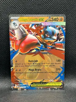 Mega Lucario ex 077/132 DOUBLE RARE HOLO Mega Evolution ME01 Pokemon English TCG - Image 3