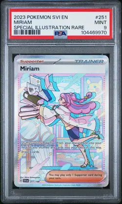 2023 POKEMON SVI EN-SCARLET & VIOLET SPECIAL ILLUSTRATION RARE #251 MIRIAM PSA 9 - Image 1