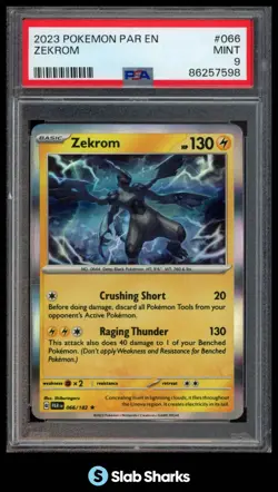 2023 POKEMON SCARLET & VIOLET PARADOX RIFT #066/182 ZEKROM PSA 9 - Image 1