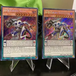 Yu-Gi-Oh! TCG x2 D/D Count Surveyor 1st Edition Secret Rare, Near Mint Condition - Image 1